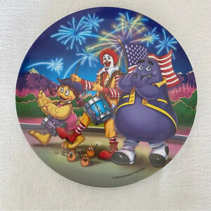 Vintage McDonalds 1998 Fourth of July Collectible Plastic Dinner Plate
